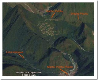 Machu Picchu z satelity