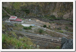 Stacja w Sibambe widziana z góry